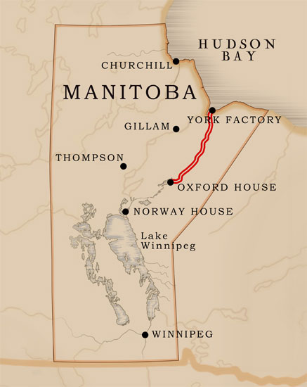 The Hayes River in Manitoba